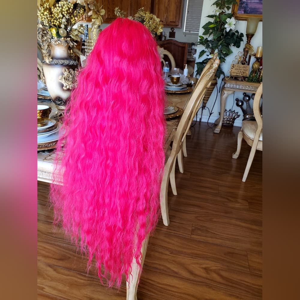 Dark Pink Beauty Lace Front Wig - Thumbnail 2