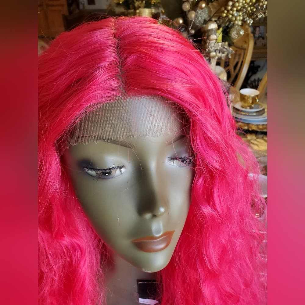 Dark Pink Beauty Lace Front Wig - Thumbnail 11