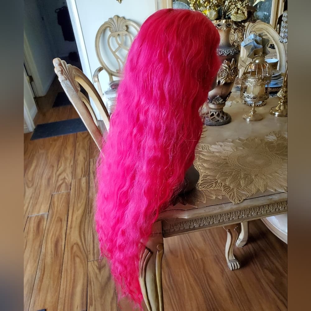 Dark Pink Beauty Lace Front Wig