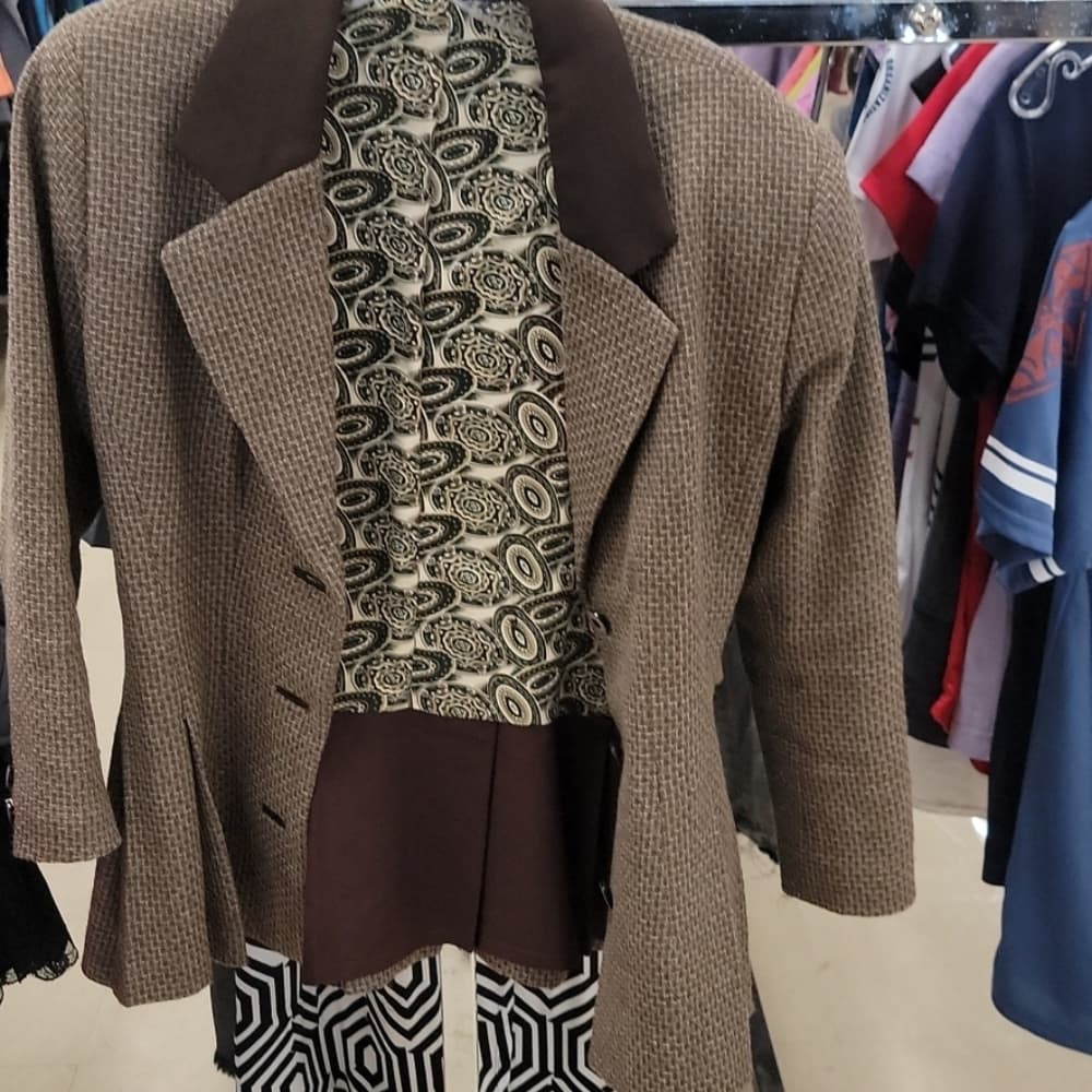 Women's Brown Blazer - Thumbnail 3