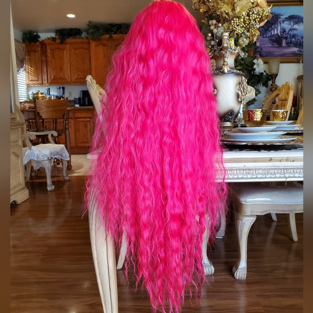 Dark Pink Beauty Lace Front Wig - Thumbnail 4