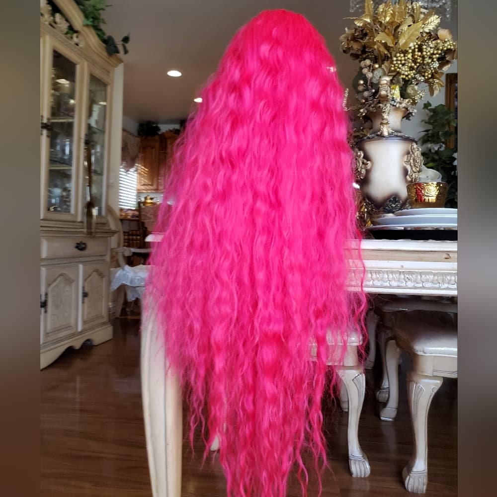 Dark Pink Beauty Lace Front Wig - Thumbnail 7
