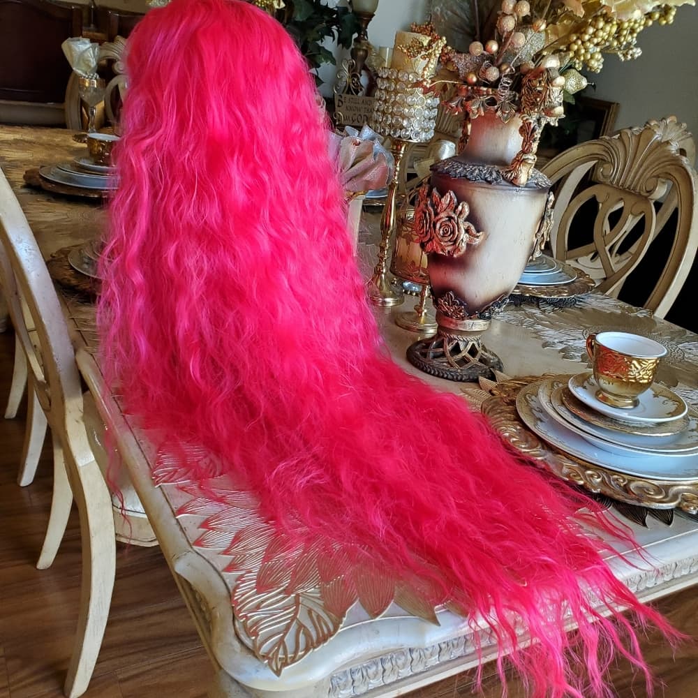 Dark Pink Beauty Lace Front Wig - Thumbnail 8