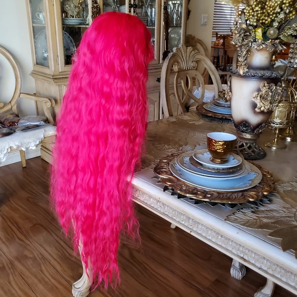 Dark Pink Beauty Lace Front Wig - Thumbnail 6