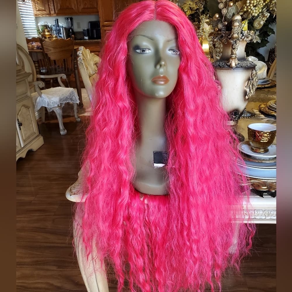 Dark Pink Beauty Lace Front Wig - Thumbnail 12