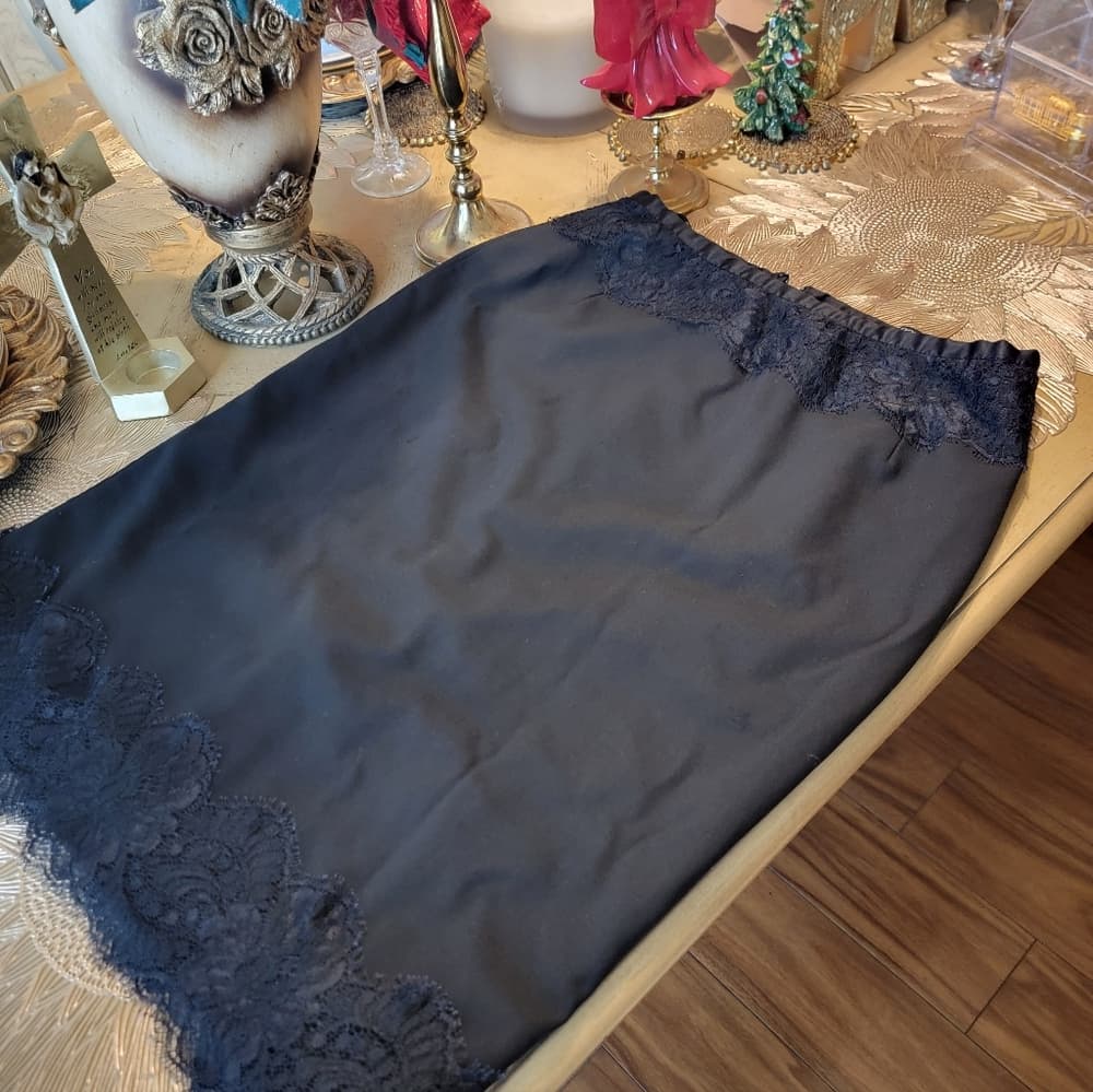 Dolce & Gabbana Black Lace Pencil Skirt - Thumbnail 6