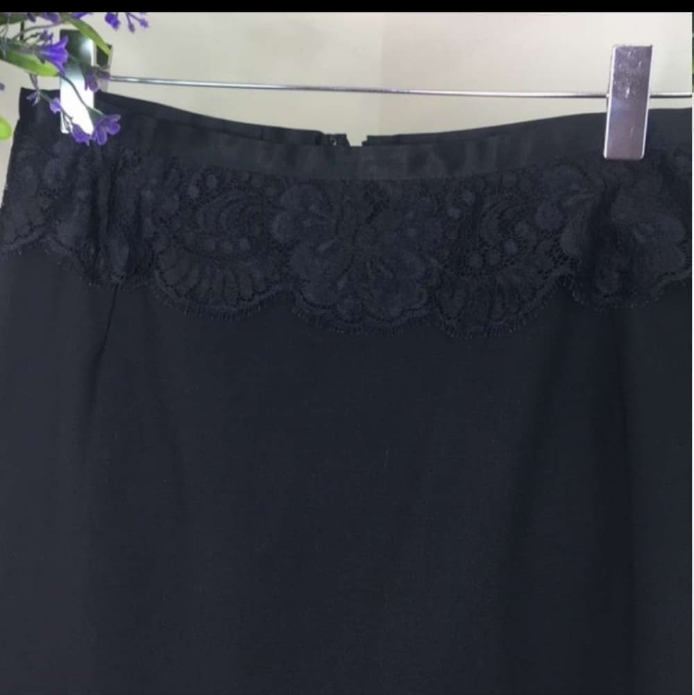 Dolce & Gabbana Black Lace Pencil Skirt - Thumbnail 3