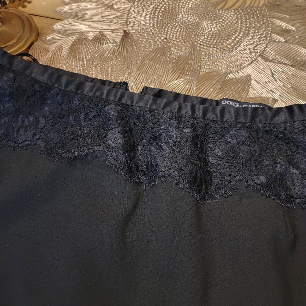 Dolce & Gabbana Black Lace Pencil Skirt - Thumbnail 5