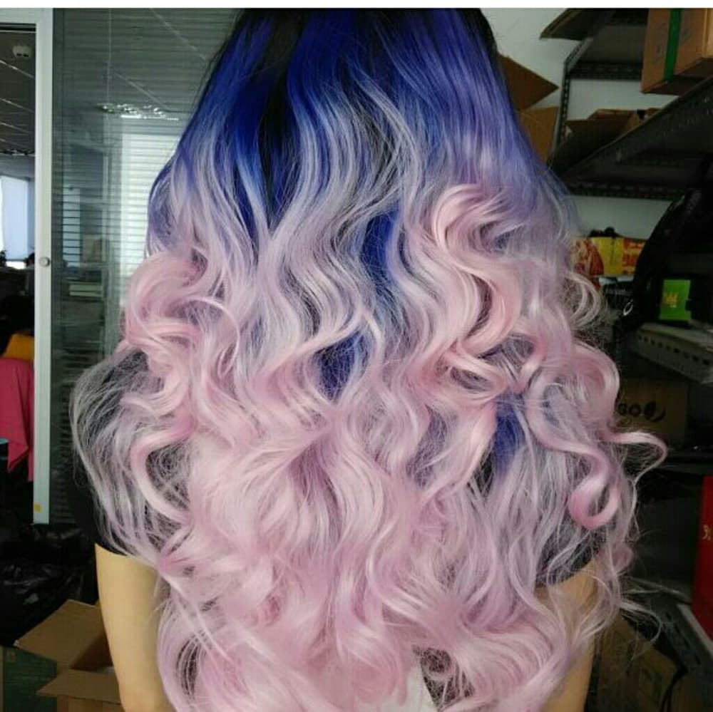 Purple Ombre Pink Beauty Lacefront Wig