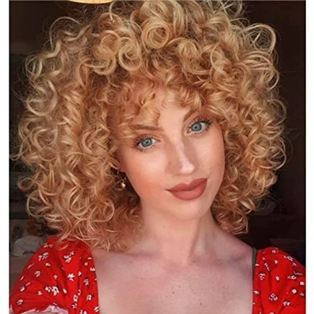Blonde Big Curly Beauty Wig - Thumbnail 3