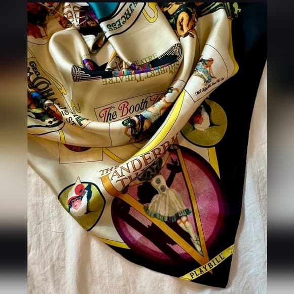 Playbill Beautiful 100 Percent Silk Scarf - Thumbnail 12