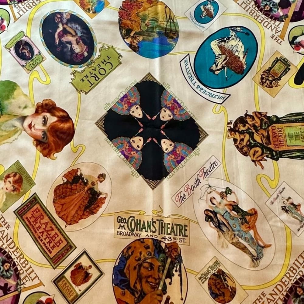 Playbill Beautiful 100 Percent Silk Scarf - Thumbnail 7