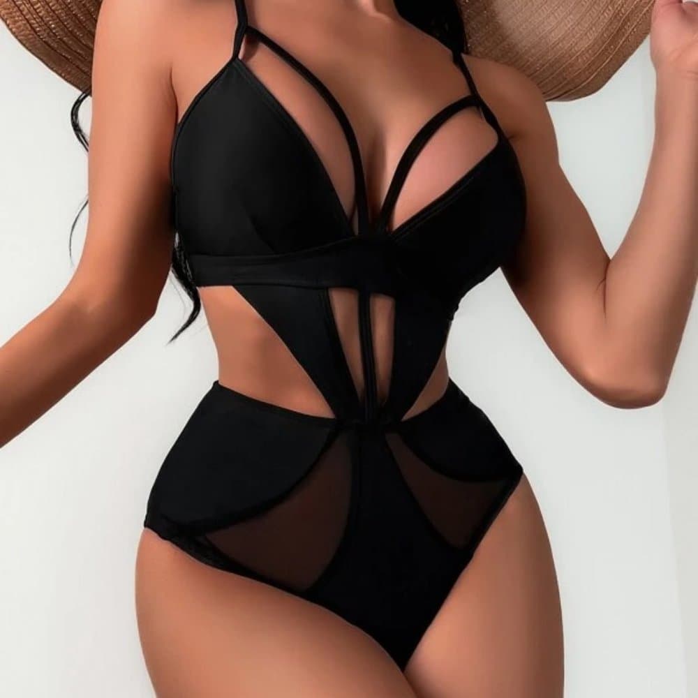 Black Cut Out Beauty Bikini - Thumbnail 2