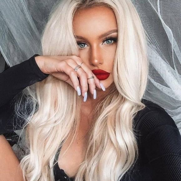 Pale Blonde Lace Front Wig - Thumbnail 10