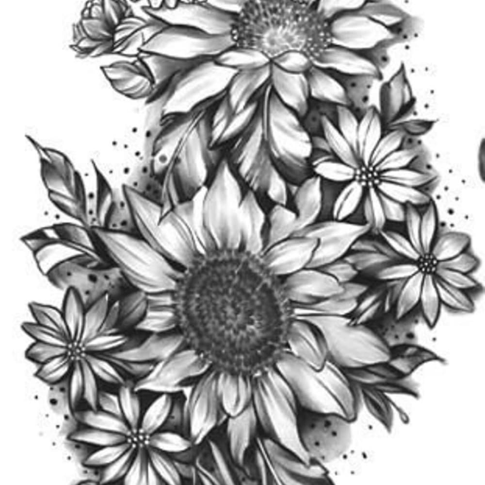 Rose Temporary Tattoo Waterproof - Thumbnail 4