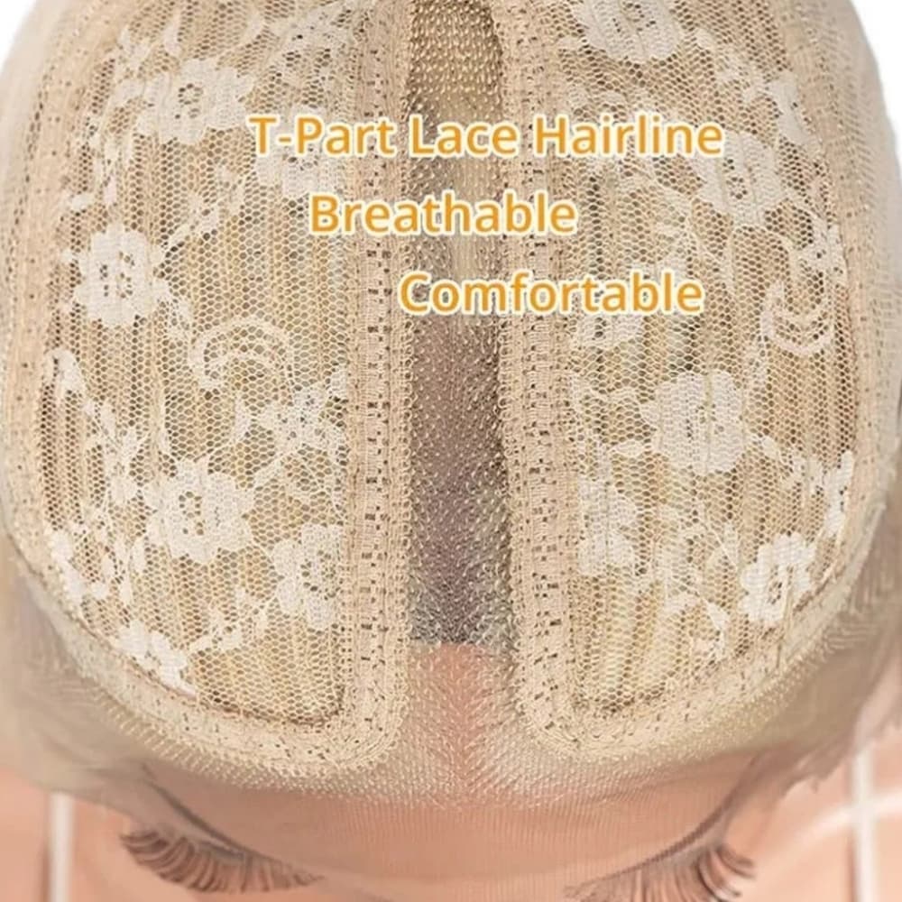 Blonde Straight Wavy Beauty Lace Front Wig - Thumbnail 8