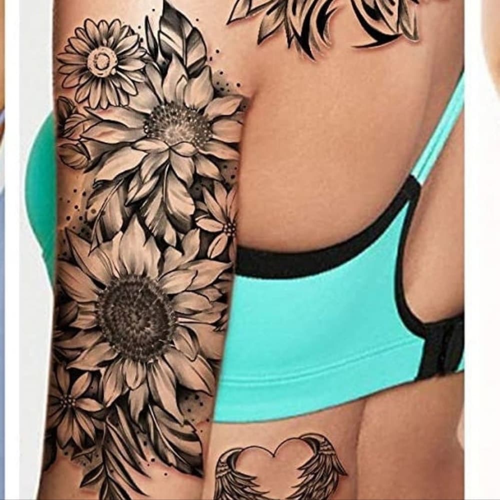 Rose Temporary Tattoo Waterproof - Thumbnail 5