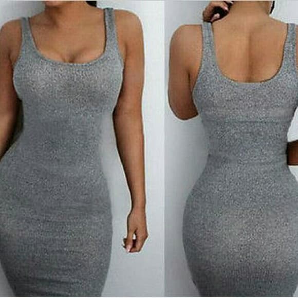 Sexy Gray Dress Backless Night Dress!!