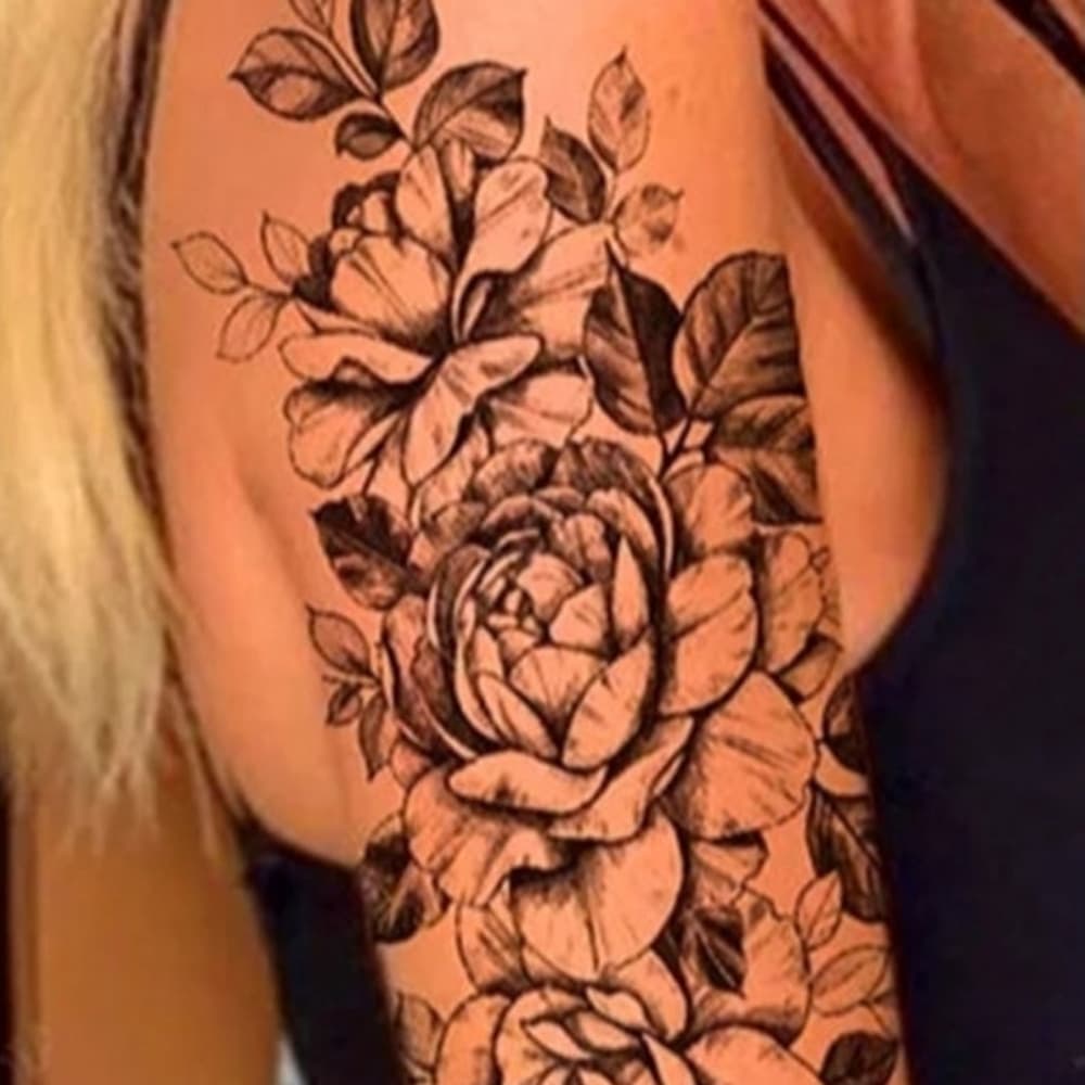 Rose Temporary Tattoo Waterproof - Thumbnail 3