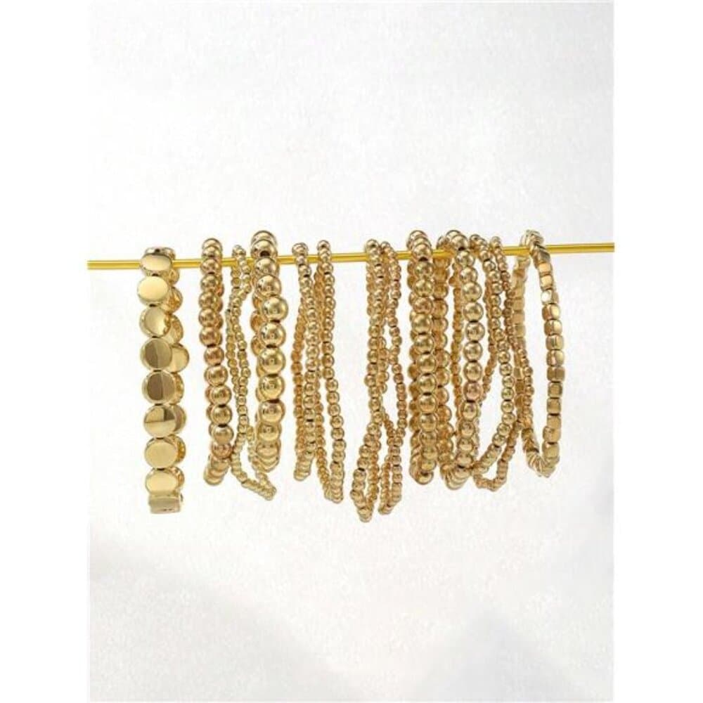 Boho Style Beaded Bracelet Set For Women, Minimalist Star & Round - Thumbnail 15