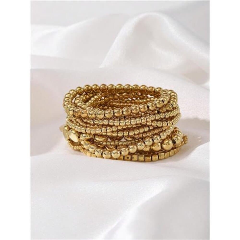 Boho Style Beaded Bracelet Set For Women, Minimalist Star & Round - Thumbnail 13
