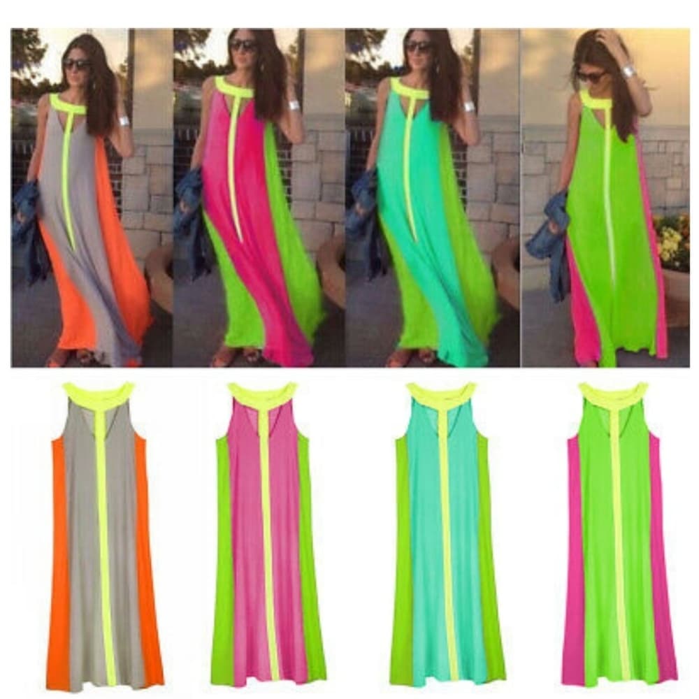 Multicolor Maxi Sundress