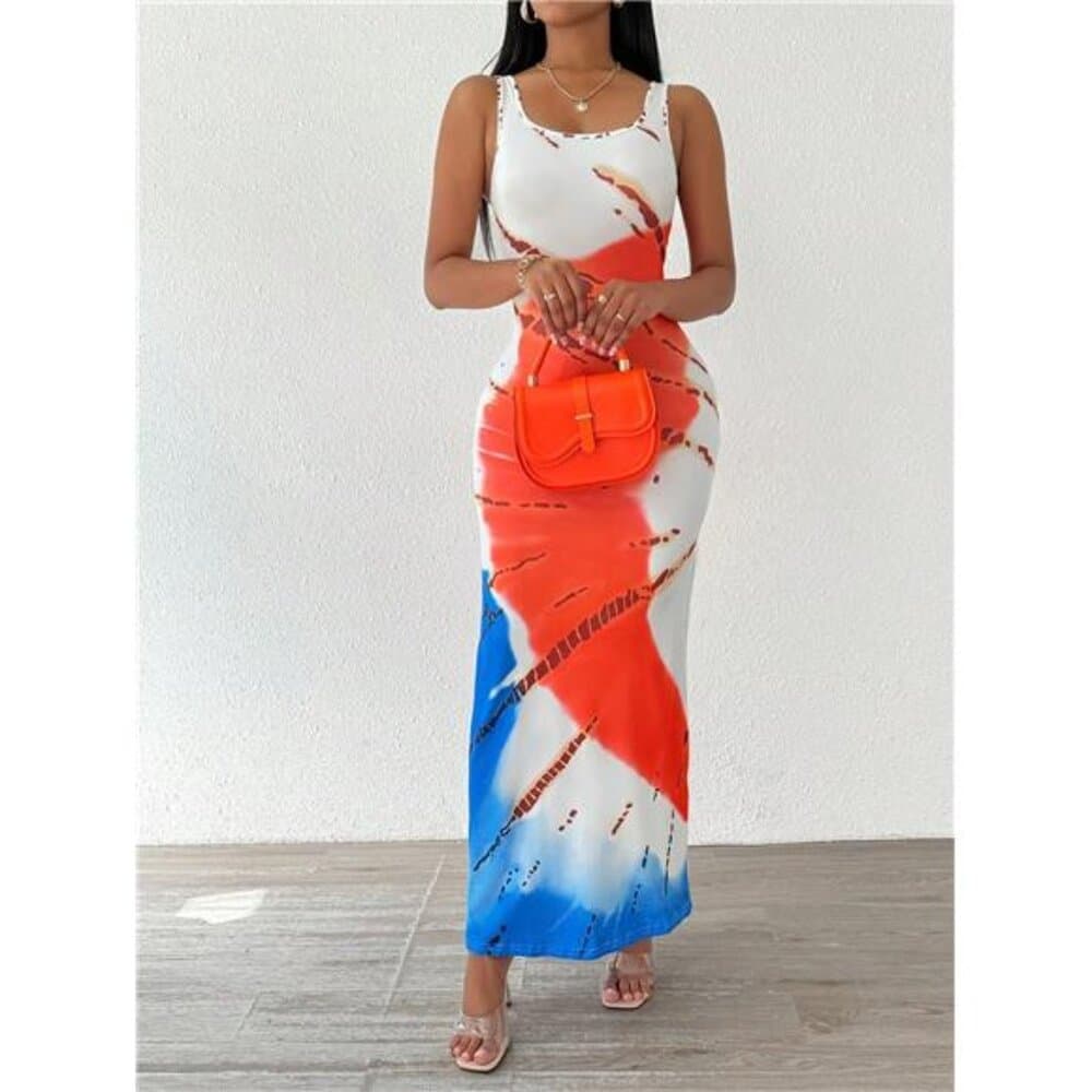 Fashionable Long Dress With Waistline Maxi Women Outfit - Thumbnail 5