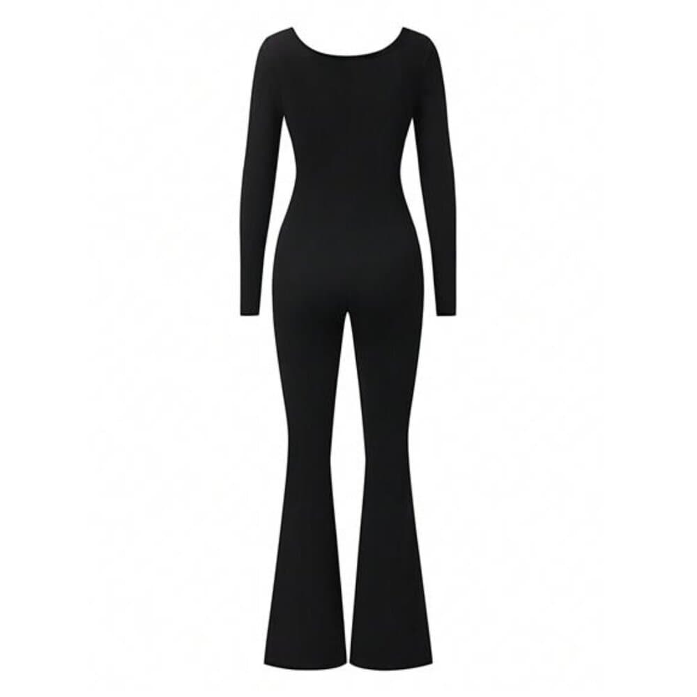 Women's Fashionable Mature Charming Open V-Neck Jumpsuit, Suitable For - Thumbnail 2