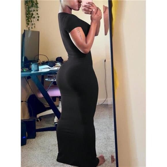 Solva Women SpringSummer Casual Solid Color Bodycon Dress - Thumbnail 5
