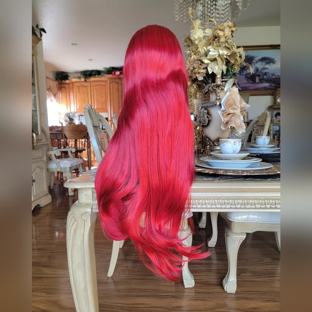 Red Lace Front Wig - Thumbnail 10
