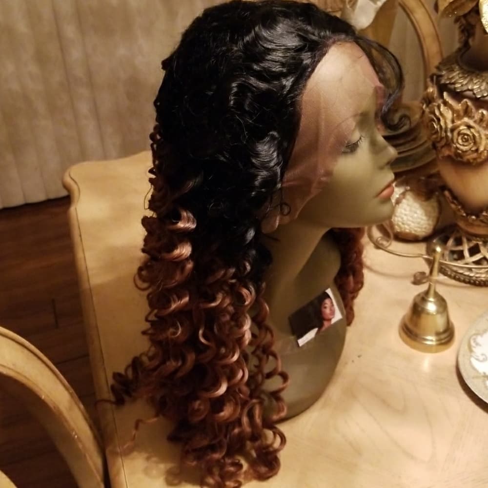 Ombre Lace Front Wig #1b/30 - Thumbnail 4