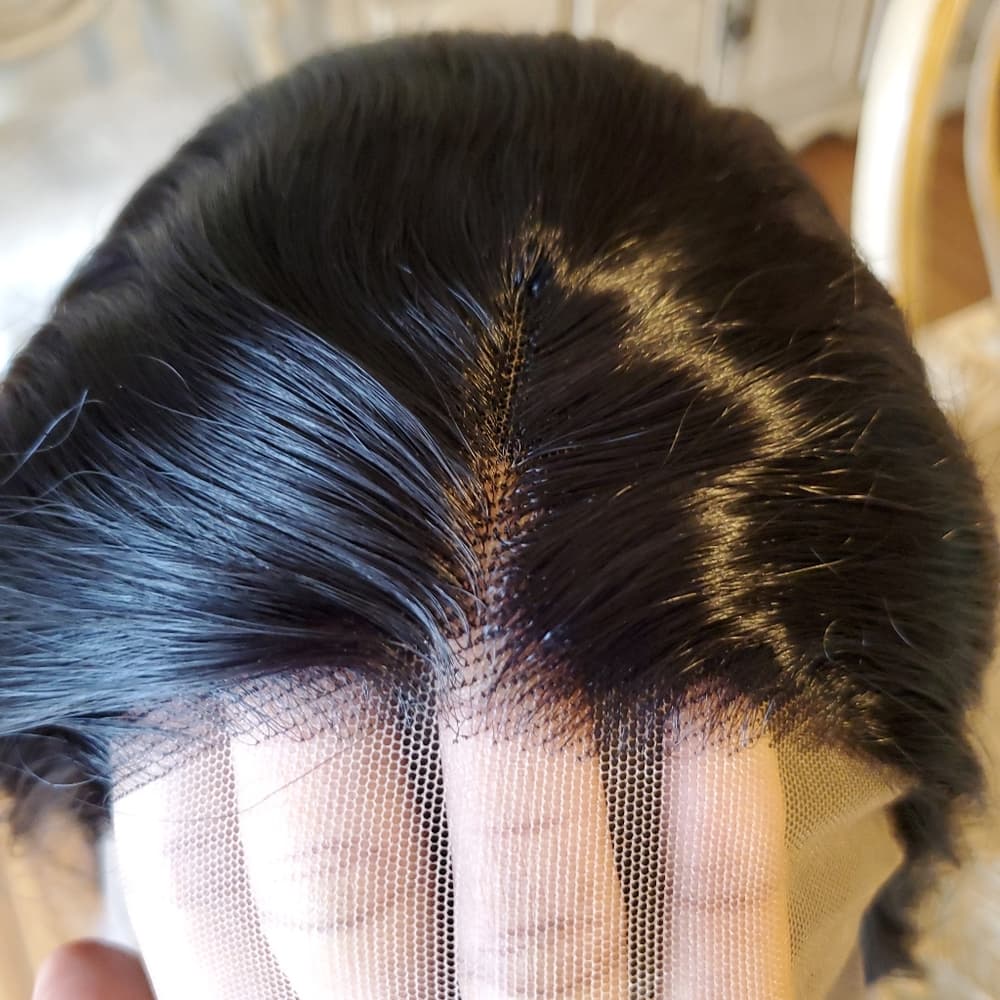 Ombre Black Gray Lace Front Wig - Thumbnail 10