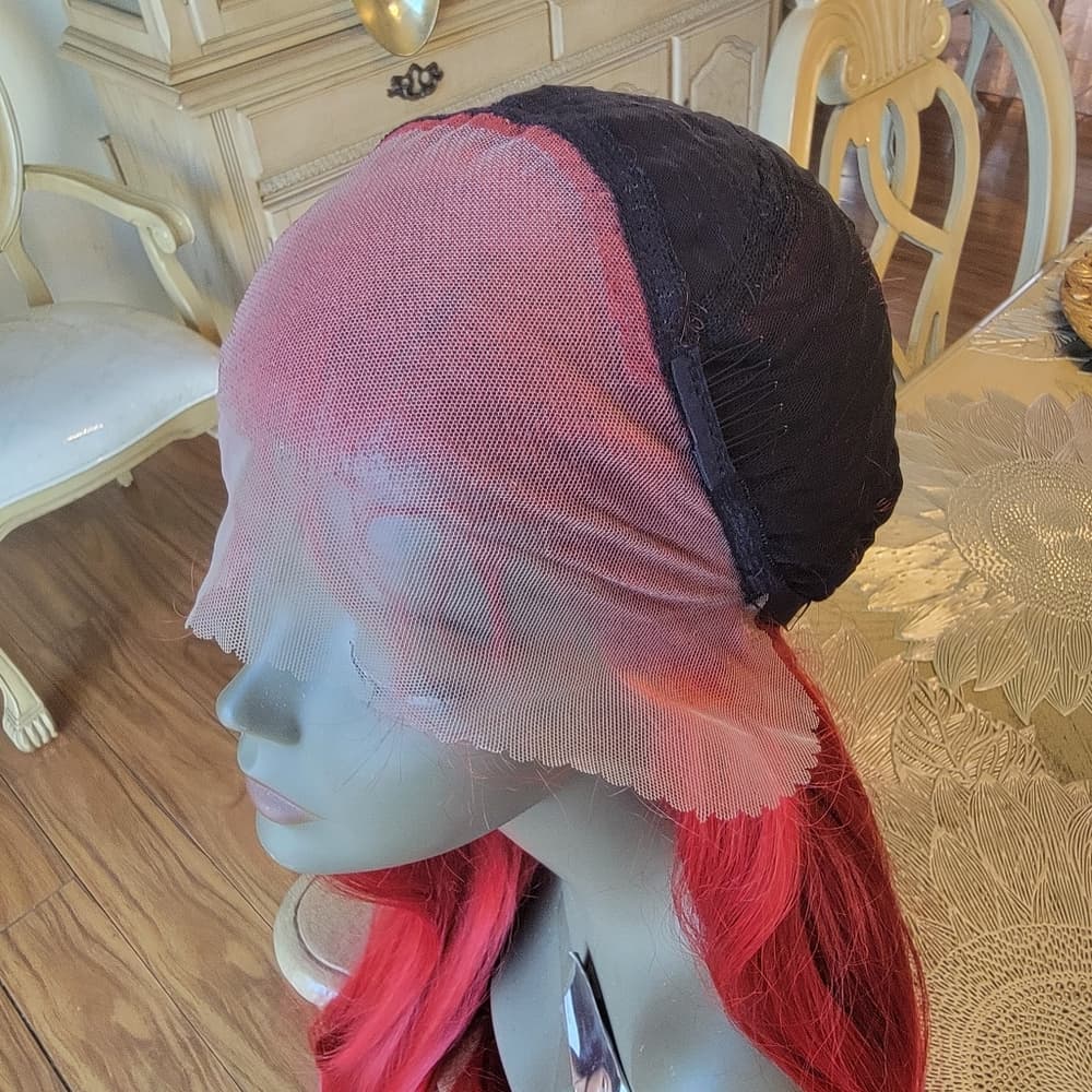 Red Lace Front Wig - Thumbnail 4