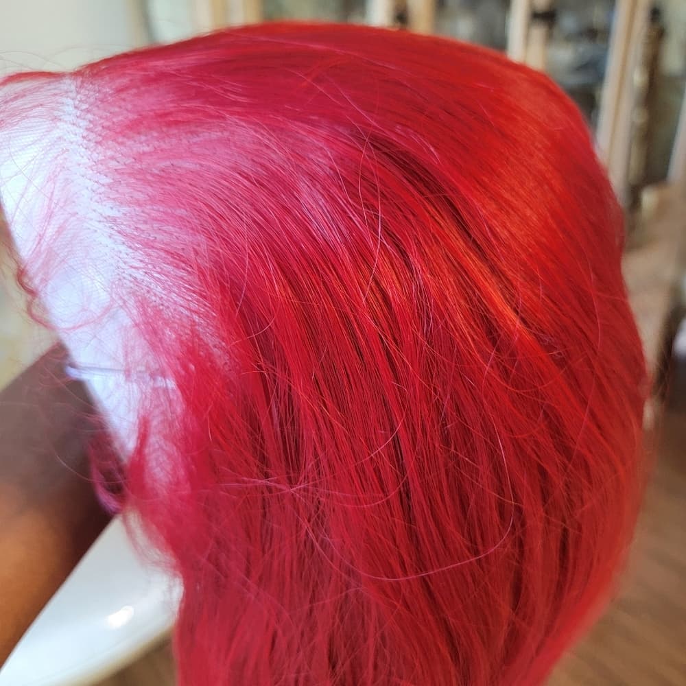 Red Lace Front Wig - Thumbnail 9