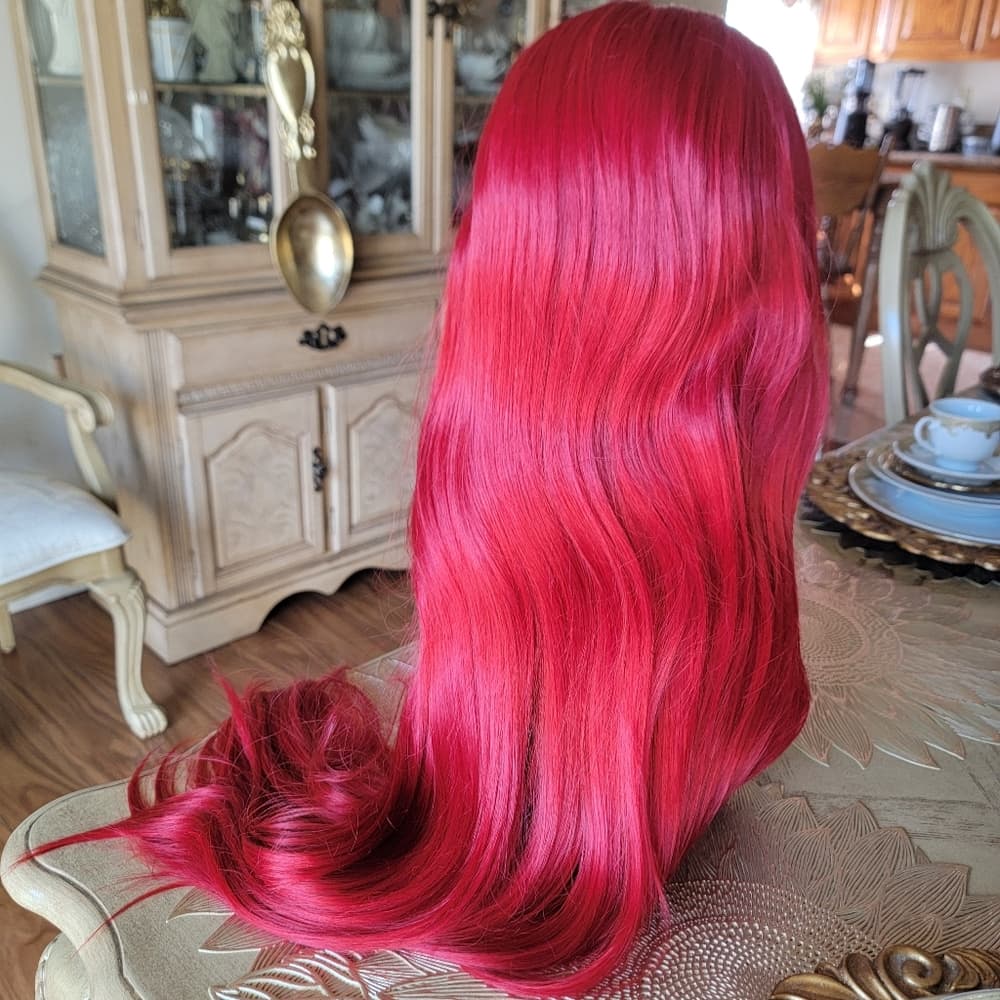 Red Lace Front Wig - Thumbnail 5