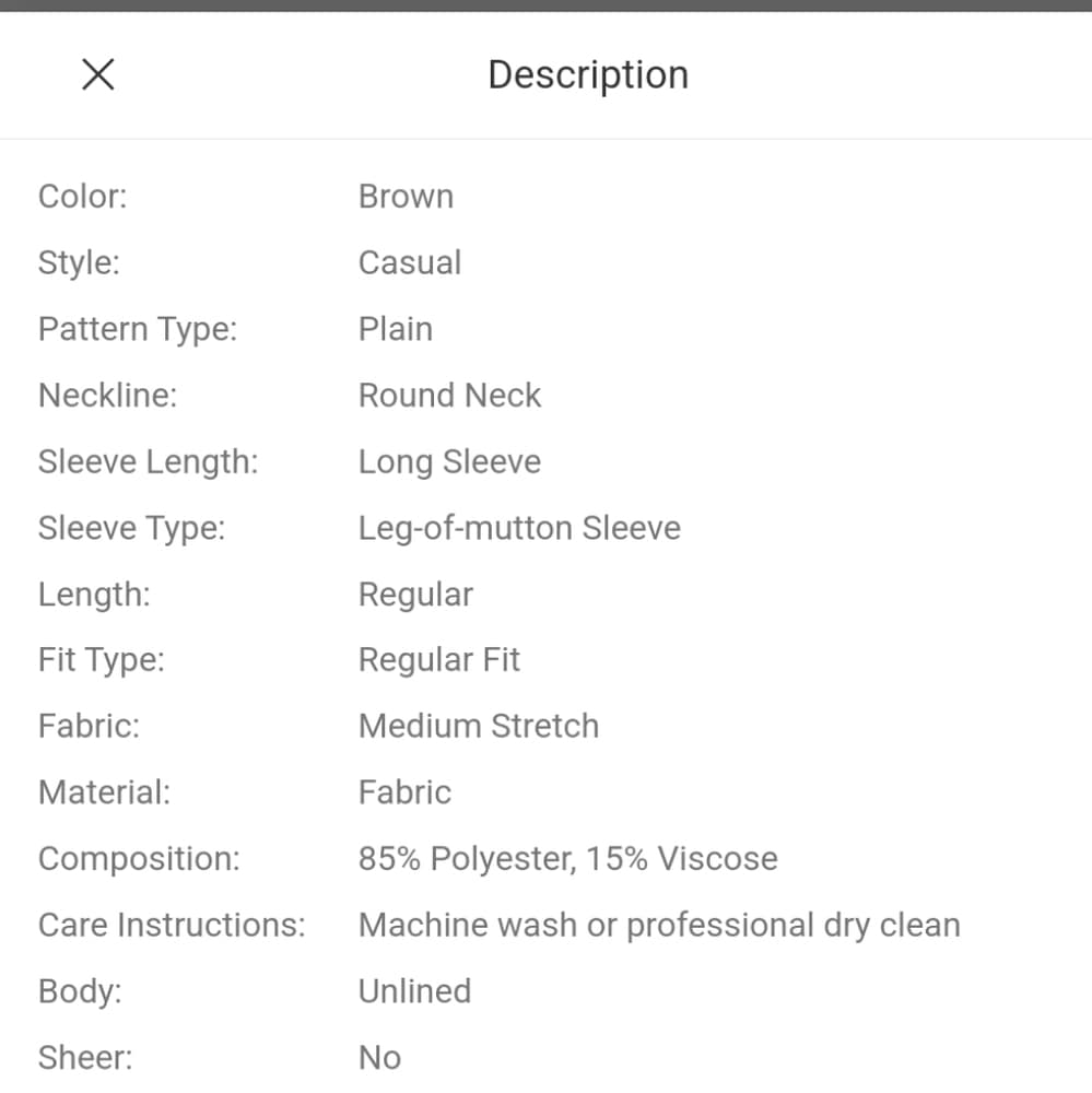 Solid Gigot Sleeve - Thumbnail 5