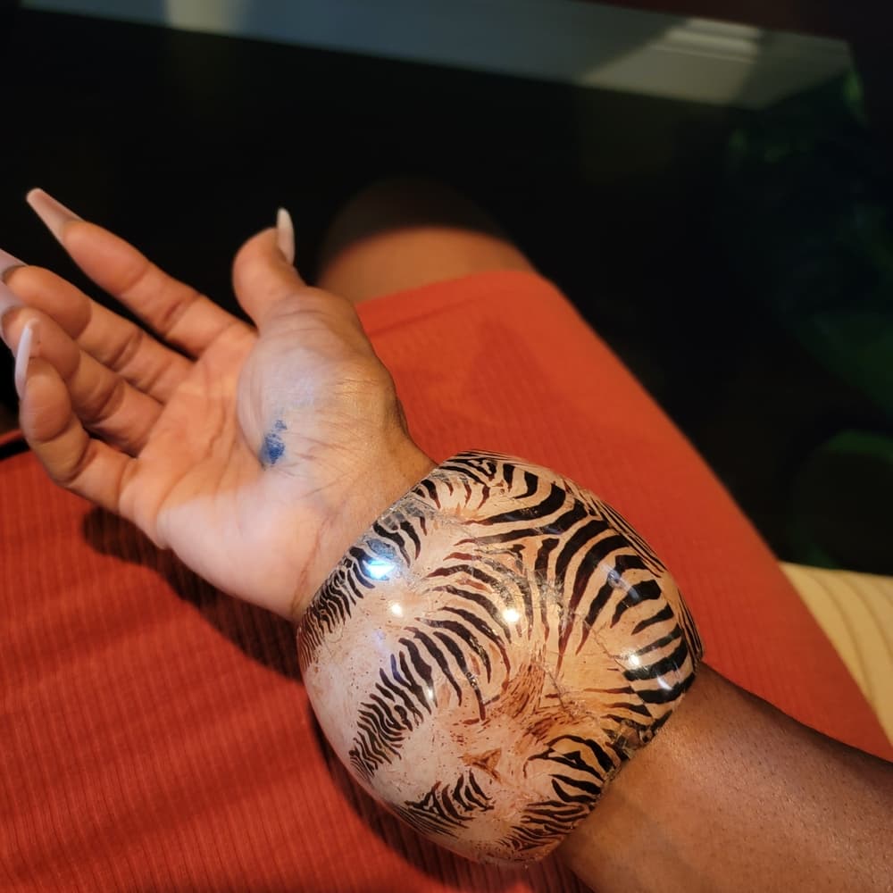 Animal Print Bangle Bracelet - Thumbnail 5