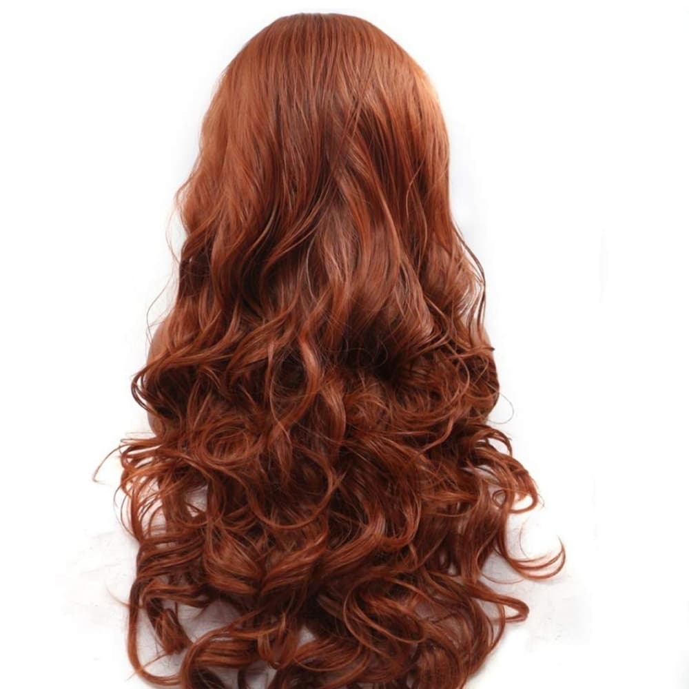 Copper Red Wavy Beauty Lace Front Wig - Thumbnail 2