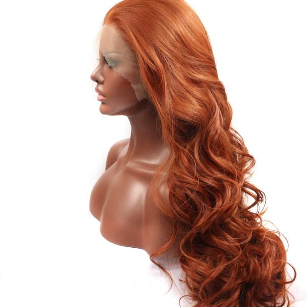 Copper Red Wavy Beauty Lace Front Wig - Thumbnail 6