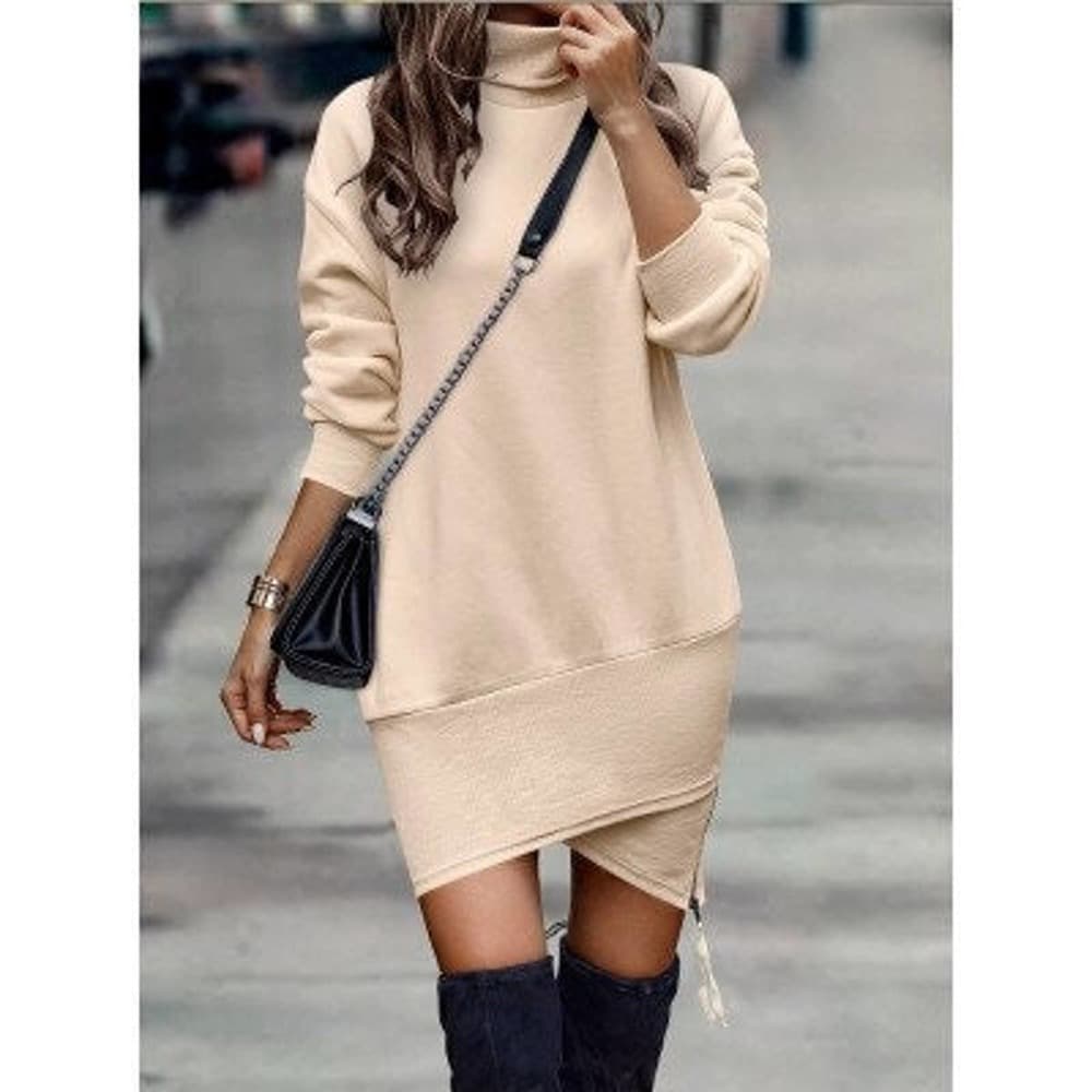 Mini Autumn Dress For Women - Thumbnail 8