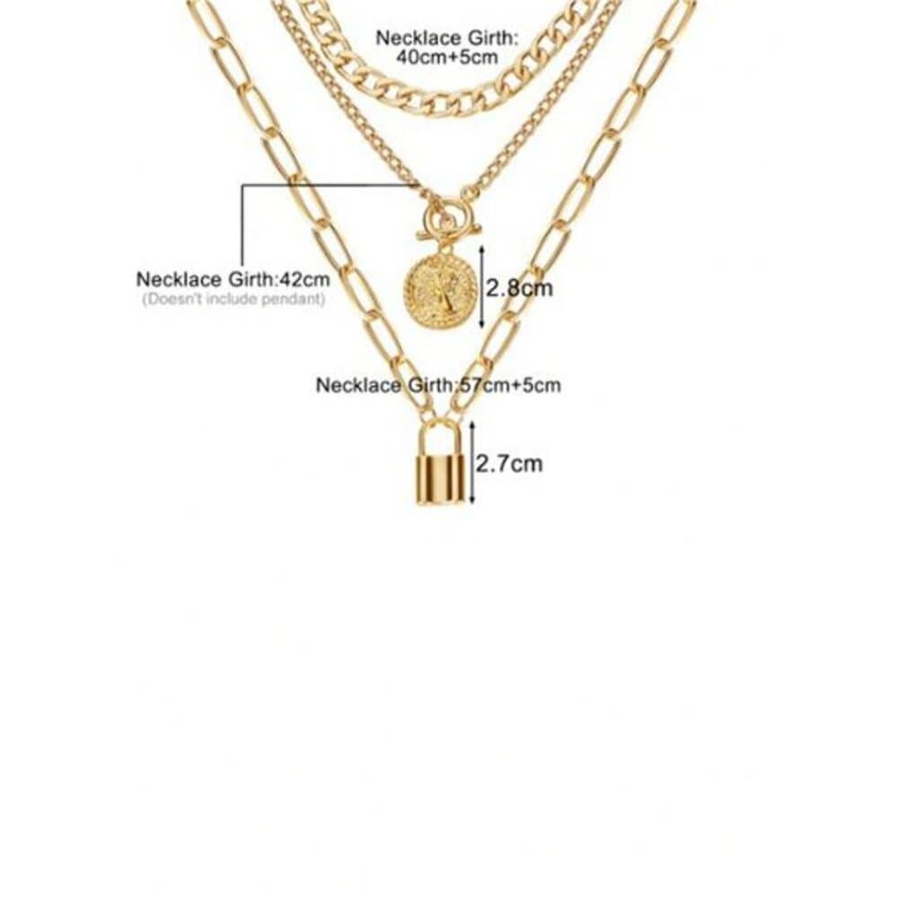 Stylish Punk Multi-Layer Necklaces - Durable Chain With Eye-Catching - Thumbnail 3