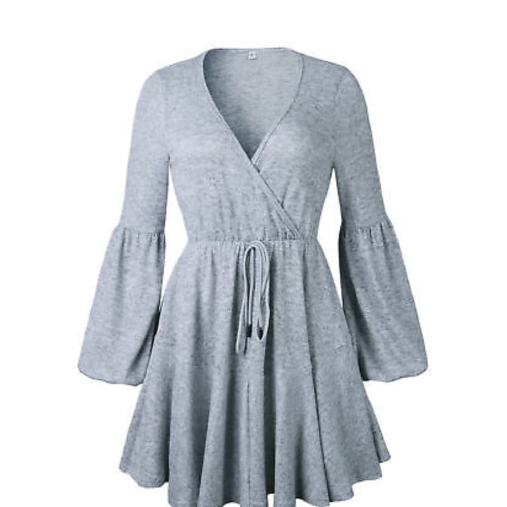Long Sleeve Beaity Cocktail Dress - Thumbnail 3
