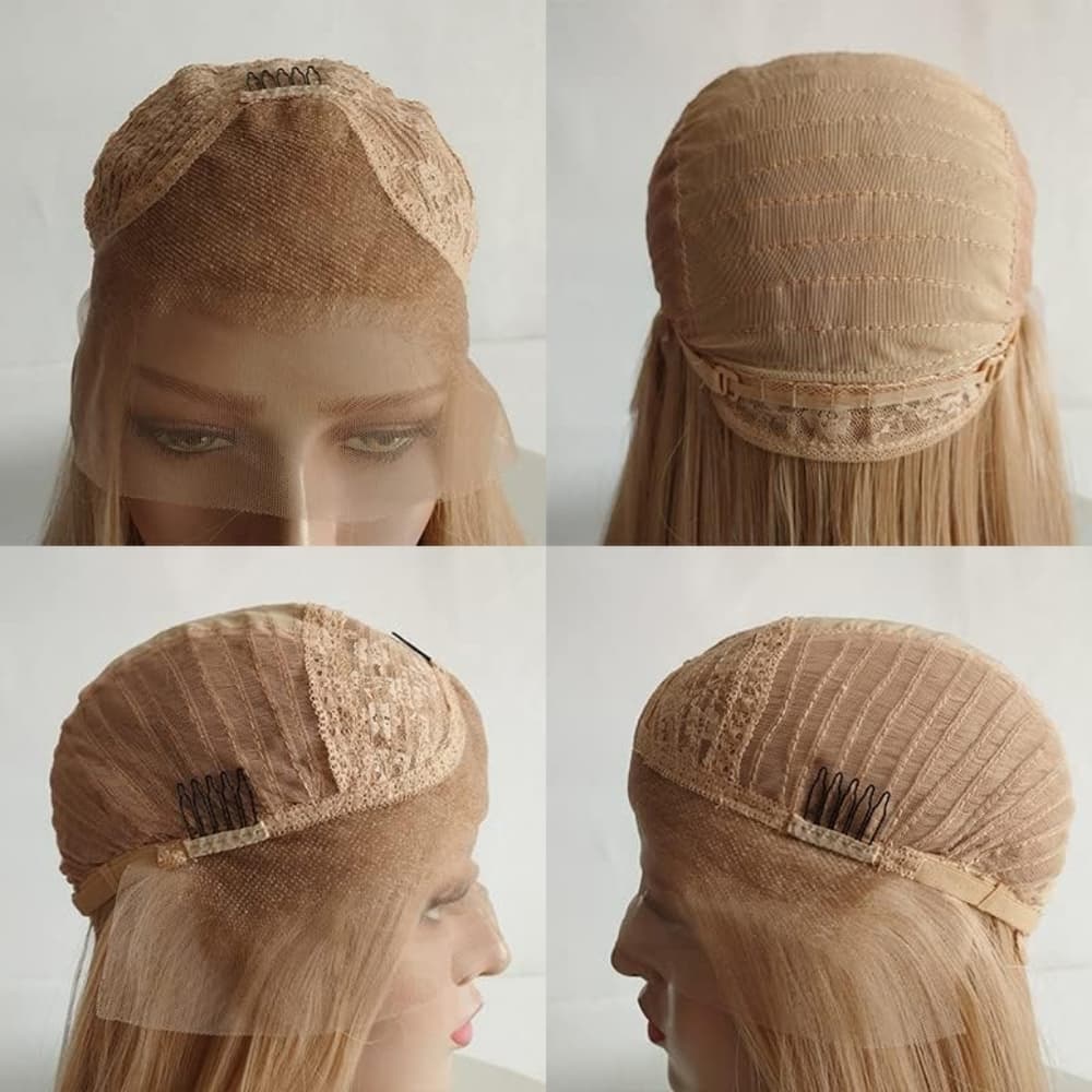 White Blonde Lace Front Wig - Thumbnail 5