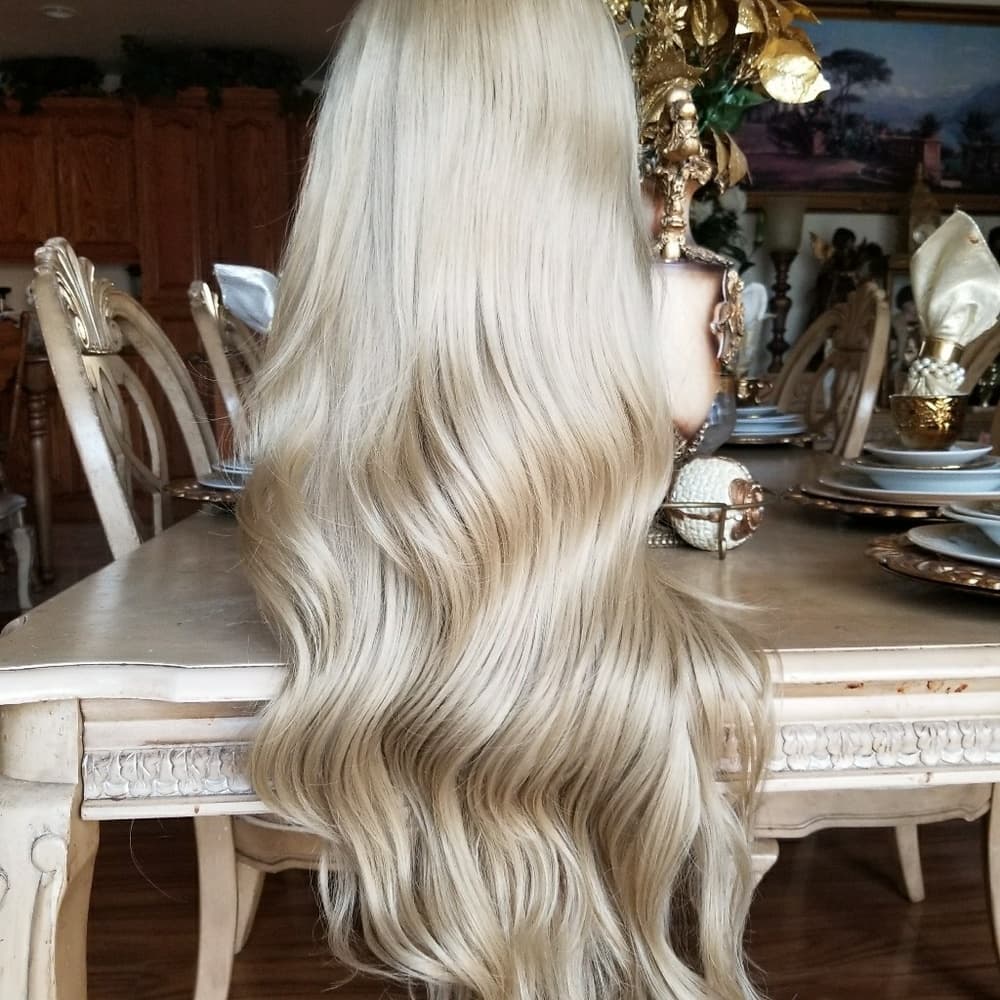 Ash Blonde Lace Front Wig 22-26 inches - Thumbnail 7