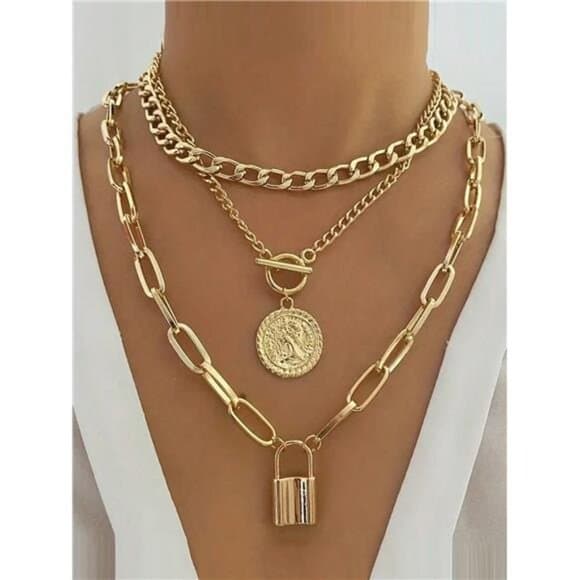 Stylish Punk Multi-Layer Necklaces - Durable Chain With Eye-Catching - Thumbnail 5