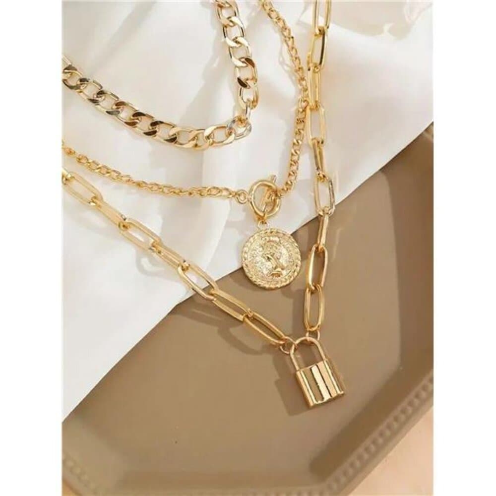 Stylish Punk Multi-Layer Necklaces - Durable Chain With Eye-Catching - Thumbnail 2