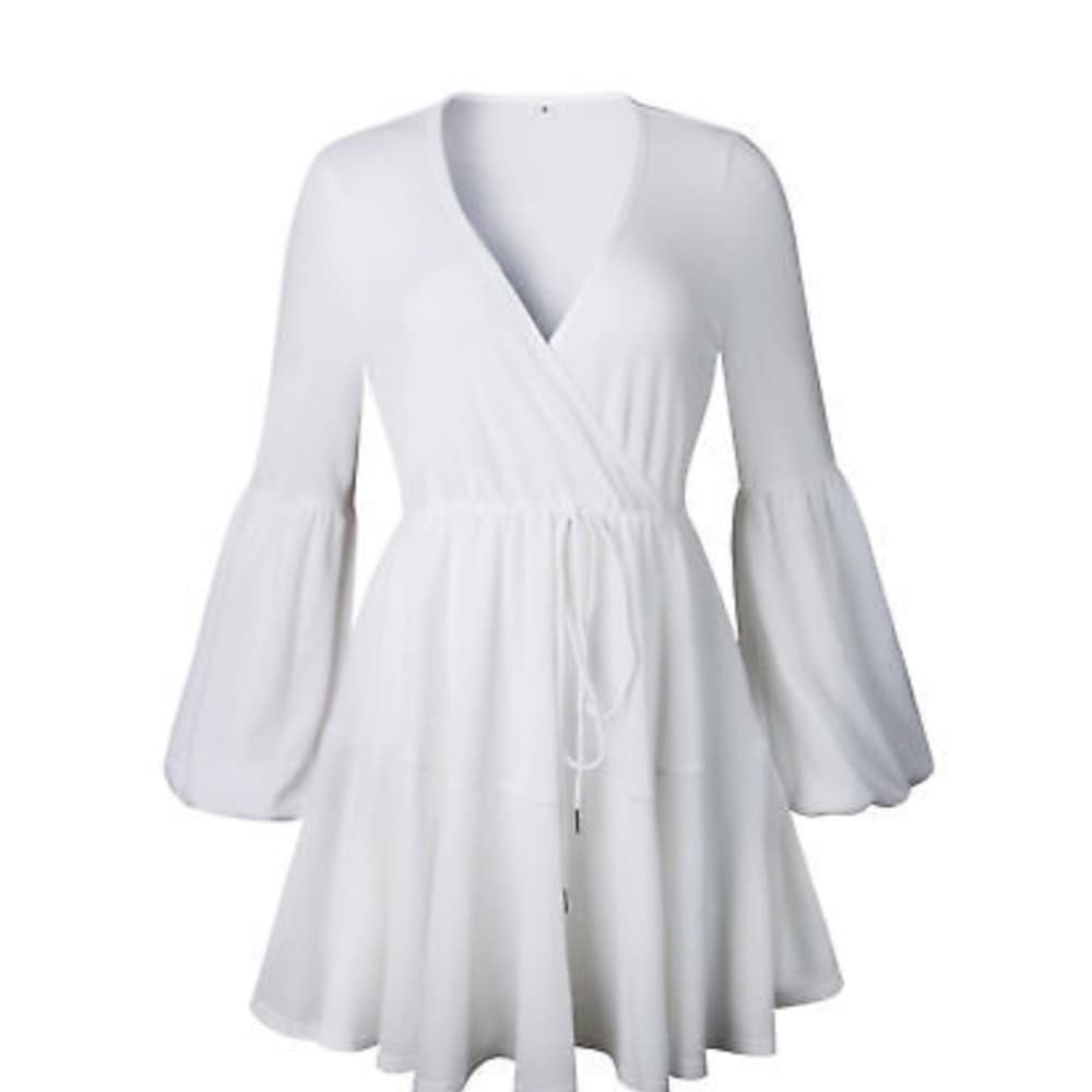 Long Sleeve Beaity Cocktail Dress - Thumbnail 6