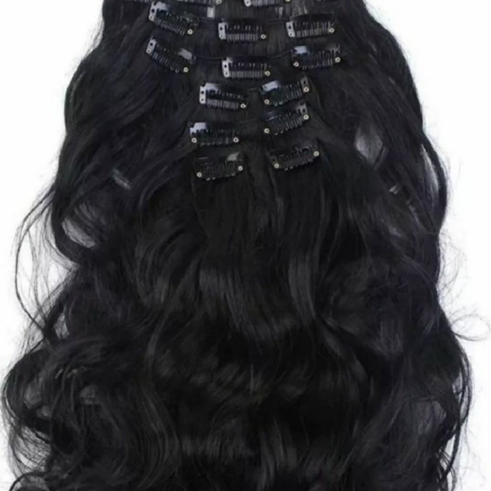 Black Full Head clip in Extension - Thumbnail 2