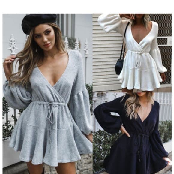 Long Sleeve Beaity Cocktail Dress - Thumbnail 9