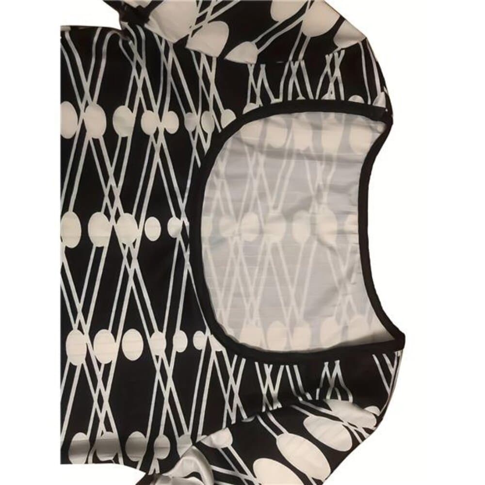 Geo Print Maxi Dress - Flattering Bodycon Fit Stylish Scoop Neck & Long Sleeves - Thumbnail 3